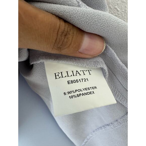 Elliatt Studio One-Shoulder Lilac Gray Bow Top Size L NWT - Picture 4 of 6